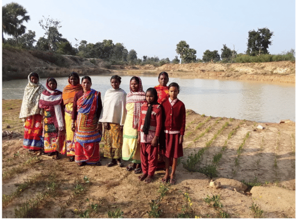 100 villagers dug this reservoir by hand in 90 working days.